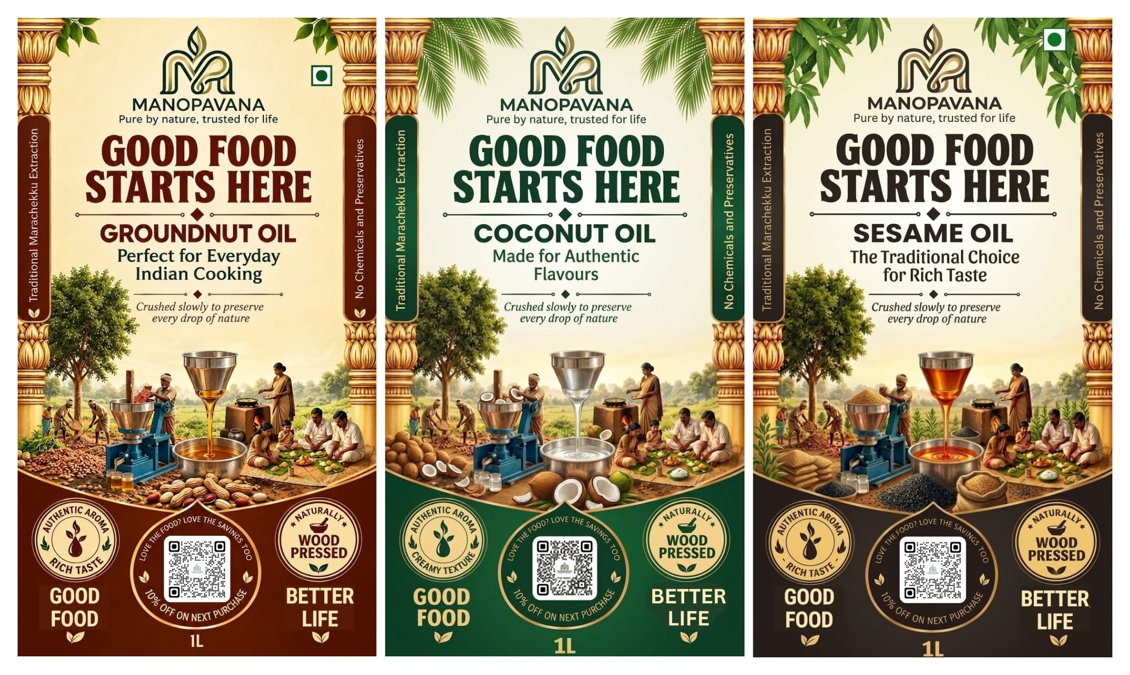 Complete 3-Oil Variety Box Labels